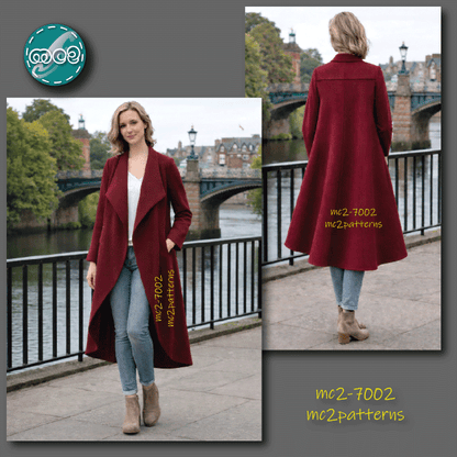 Dropped-Hem Swing-Back Coat / mc2-7002