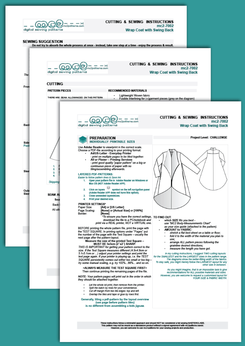 Dropped-Hem Swing-Back Coat