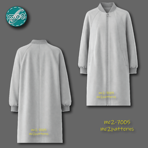 Bomber-style Coat, Raglan Sleeves / NO-lining / mc2-7005