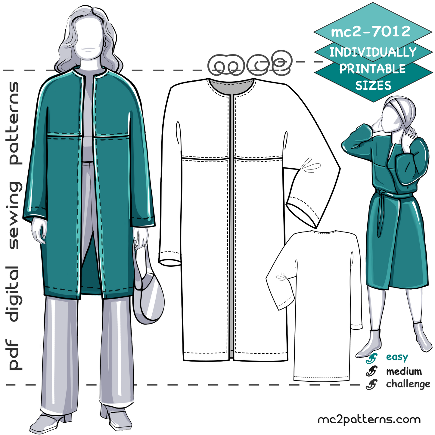 Super Easy-to-Make Coat/Jacket/Bath or Beach Robe