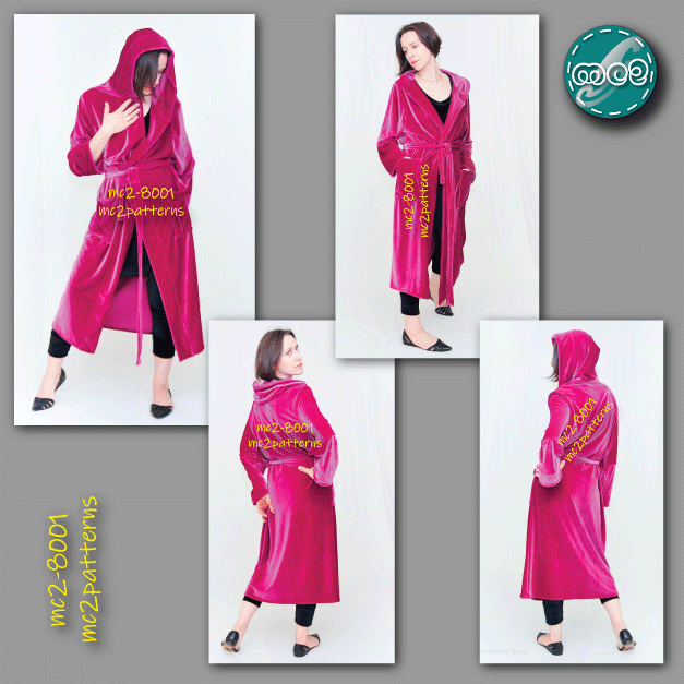 long hooded dressing gowns Black Ribbon Trim Fleece Hooded Long Dressing Gown