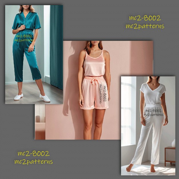 Pull-on Pants Culottes Shorts Pyjama/Pajama NO-side-seam