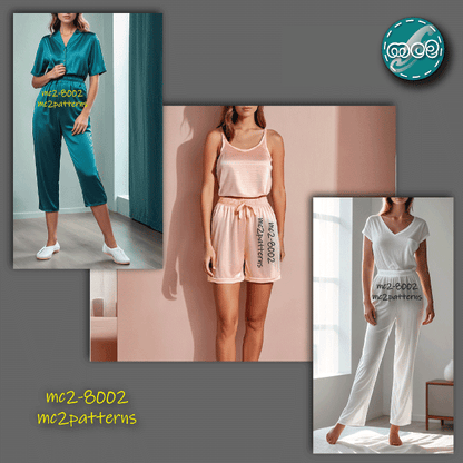 Pull-on Pants Culottes Shorts Pyjama Pajama NO-side-seam / mc2-8002