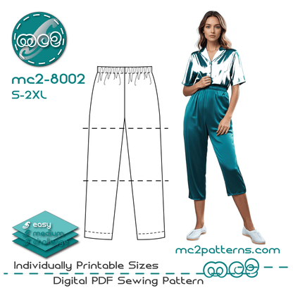 Pull-on Pants Culottes Shorts Pyjama Pajama NO-side-seam / mc2-8002