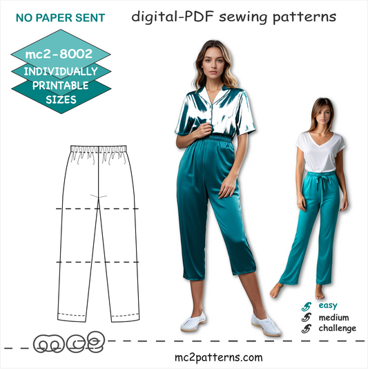 Pull-on Pants Culottes Shorts Pyjama/Pajama NO-side-seam