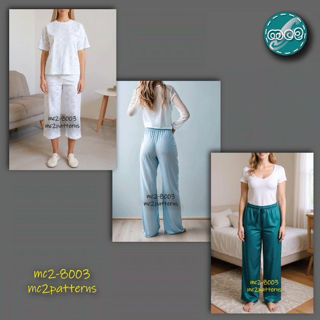 Pull-on Pants Culottes Shorts Pyjama Pajama Side-seam / mc2-8003