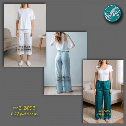 Pull-on Pants Culottes Shorts Pyjama Pajama Side-seam / mc2-8003