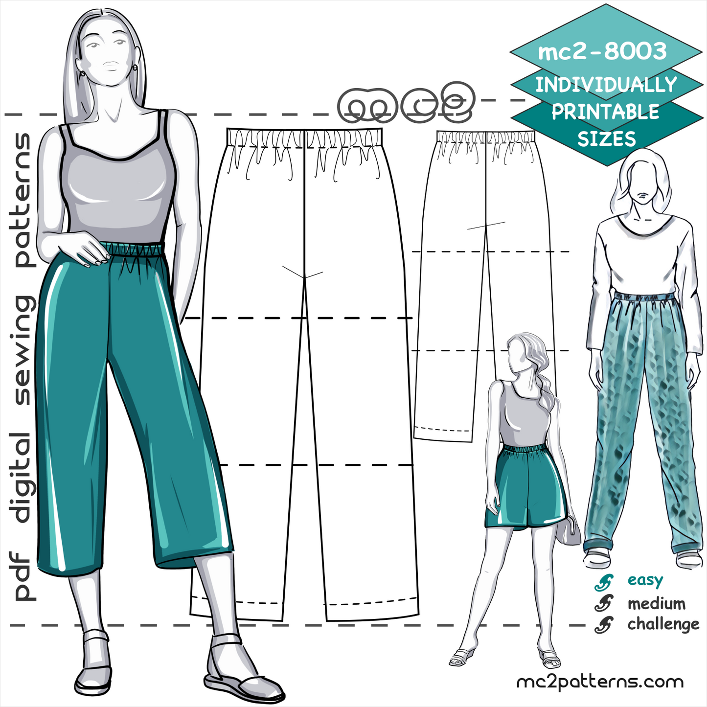 Pyjama Pants with Side Seams – MC2patterns