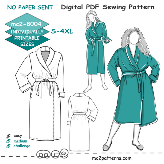 Robe, Shawl Collar, In-seam Pockets / mc2-8004