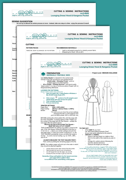 Maxi Lounging Dress with Hood & Kangaroo Pocket