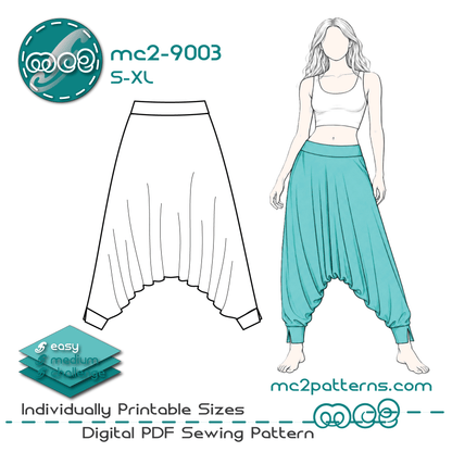 Jersey Harem-style Pants for Yoga / mc2-9003