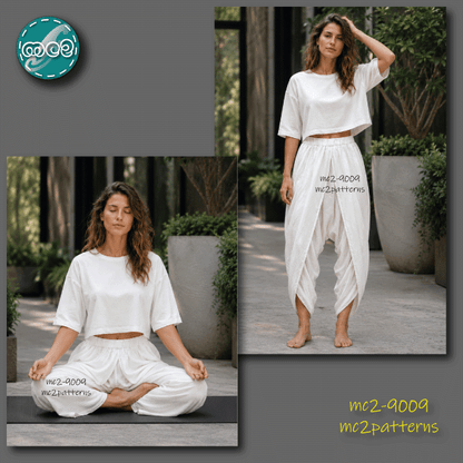 Dhoti-style Yoga Pants Salwar with Wraps / mc2-9009