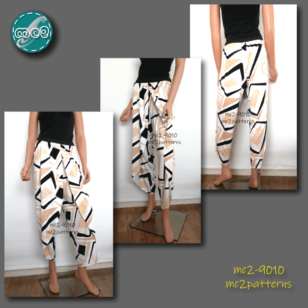 Dhoti-style Tulip-Wrap Pants Salwar / mc2-9010