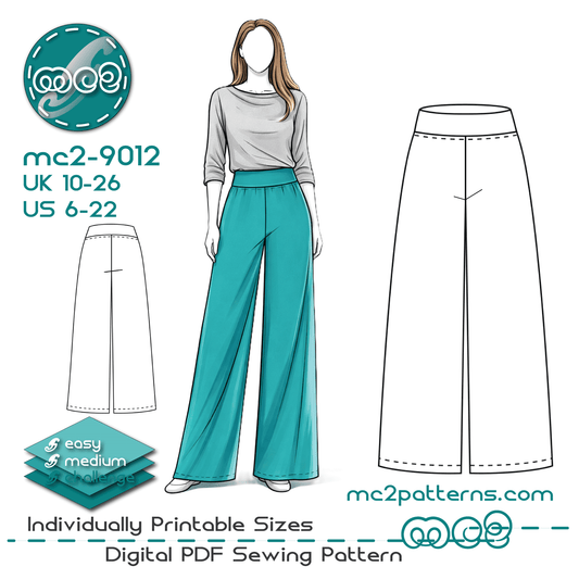 Stretchy Pull-on Palazzo Pants / mc2-9012