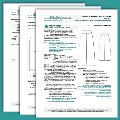 Stretchy Pull-on Palazzo Pants / mc2-9012