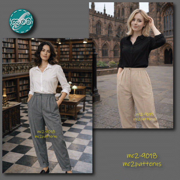 Classy Pegged Trousers, Turn-ups, Side Pockets / mc2-9018