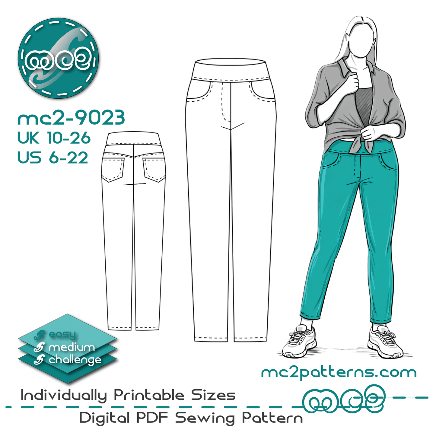 Pull-on Stretchy Jeggings Pants / mc2-9023