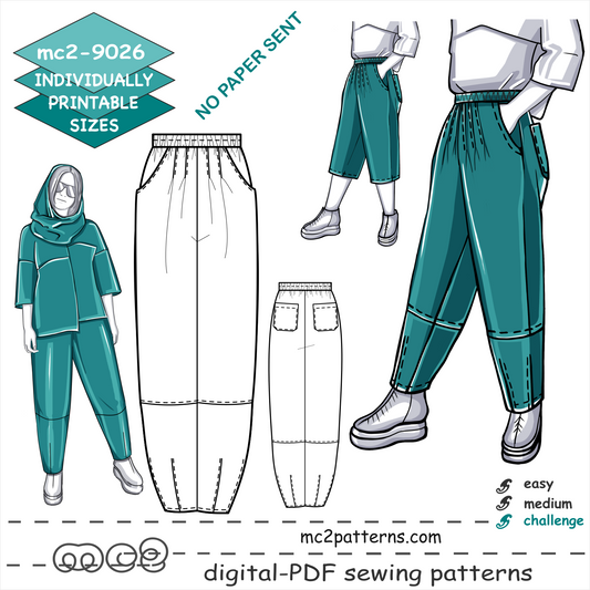 Sport-Chic Pants Culottes Pockets Jersey