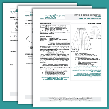 Pull-on Paper-bag Culottes Shorts Flared