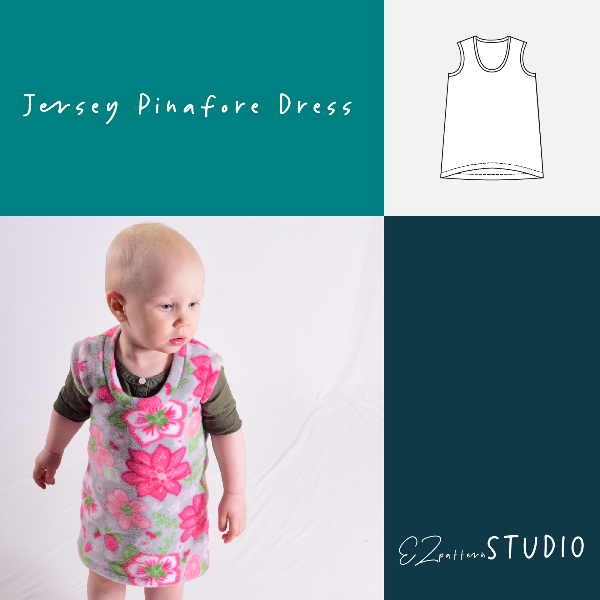 for Toddlers: Jersey Pinafore Dress/ Long Tank Top – MC2patterns