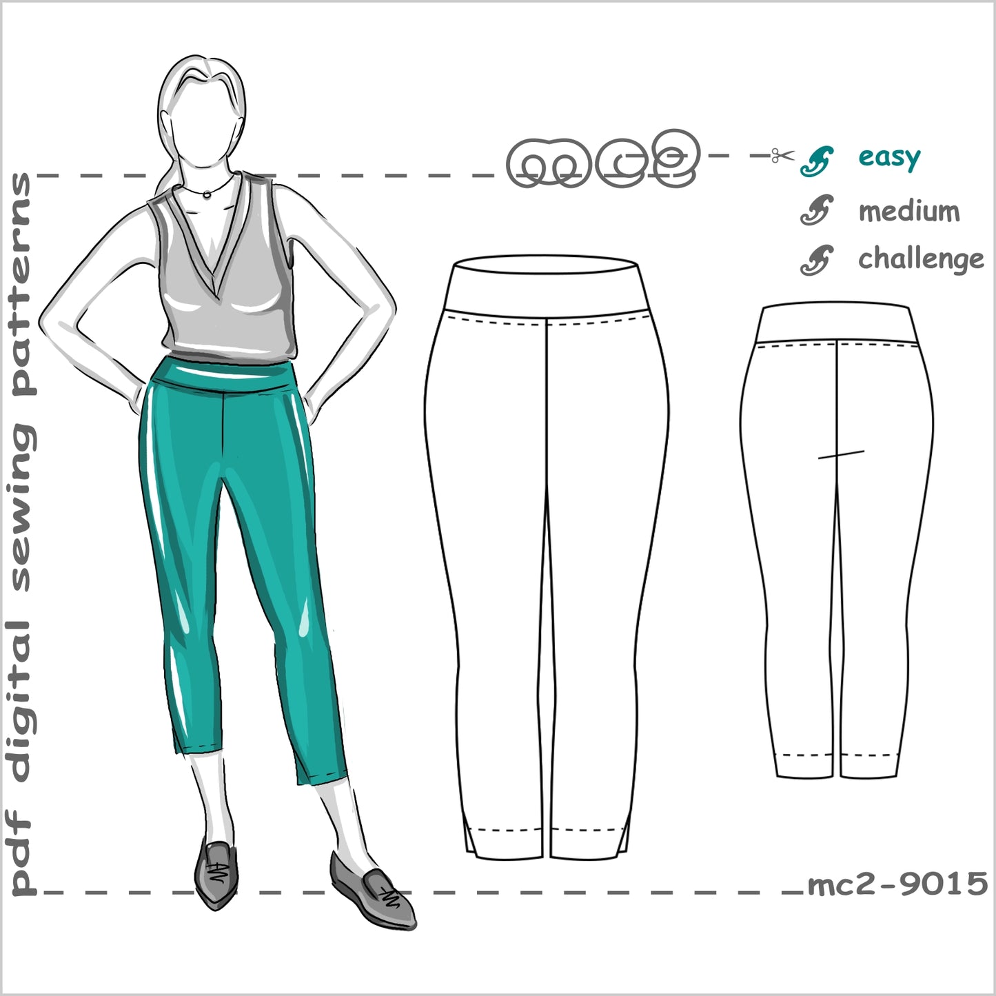 Slim-fit Pull-on Stretchy Cropped Pants