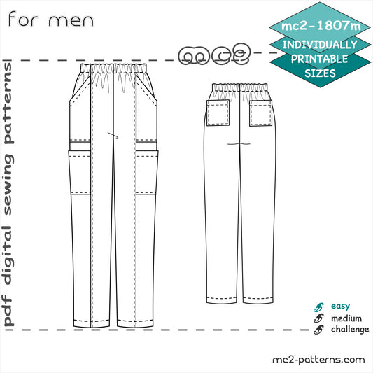 for MEN: Medical Scrubs Pull-on Pants
