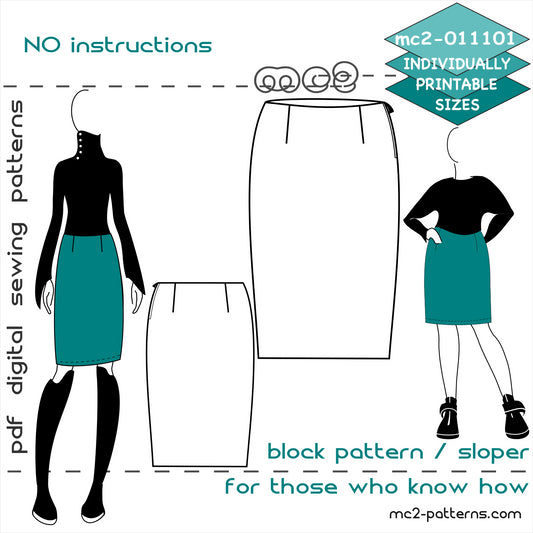 BASIC Pattern for Pencil Skirt