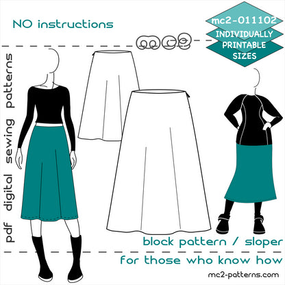 BASIC Block-Pattern/Sloper for A-line Skirt