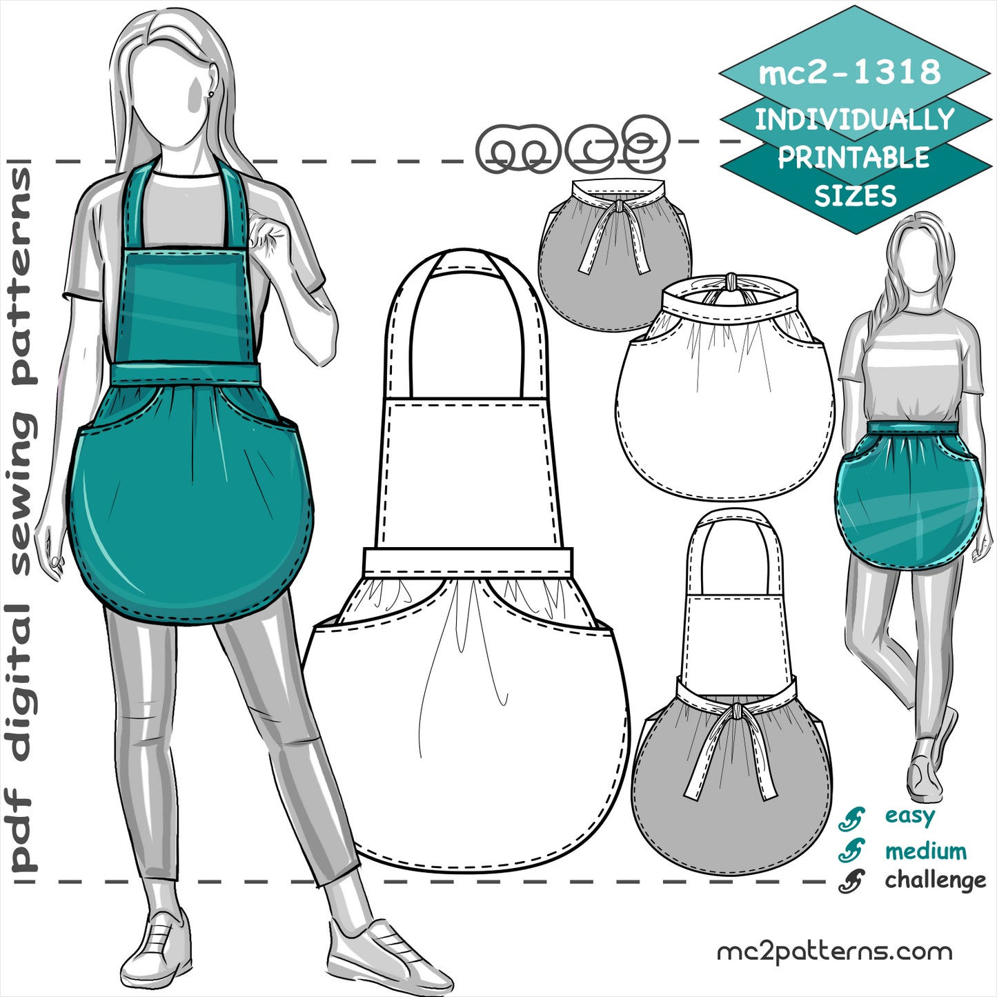 Feminine Double-layered Apron