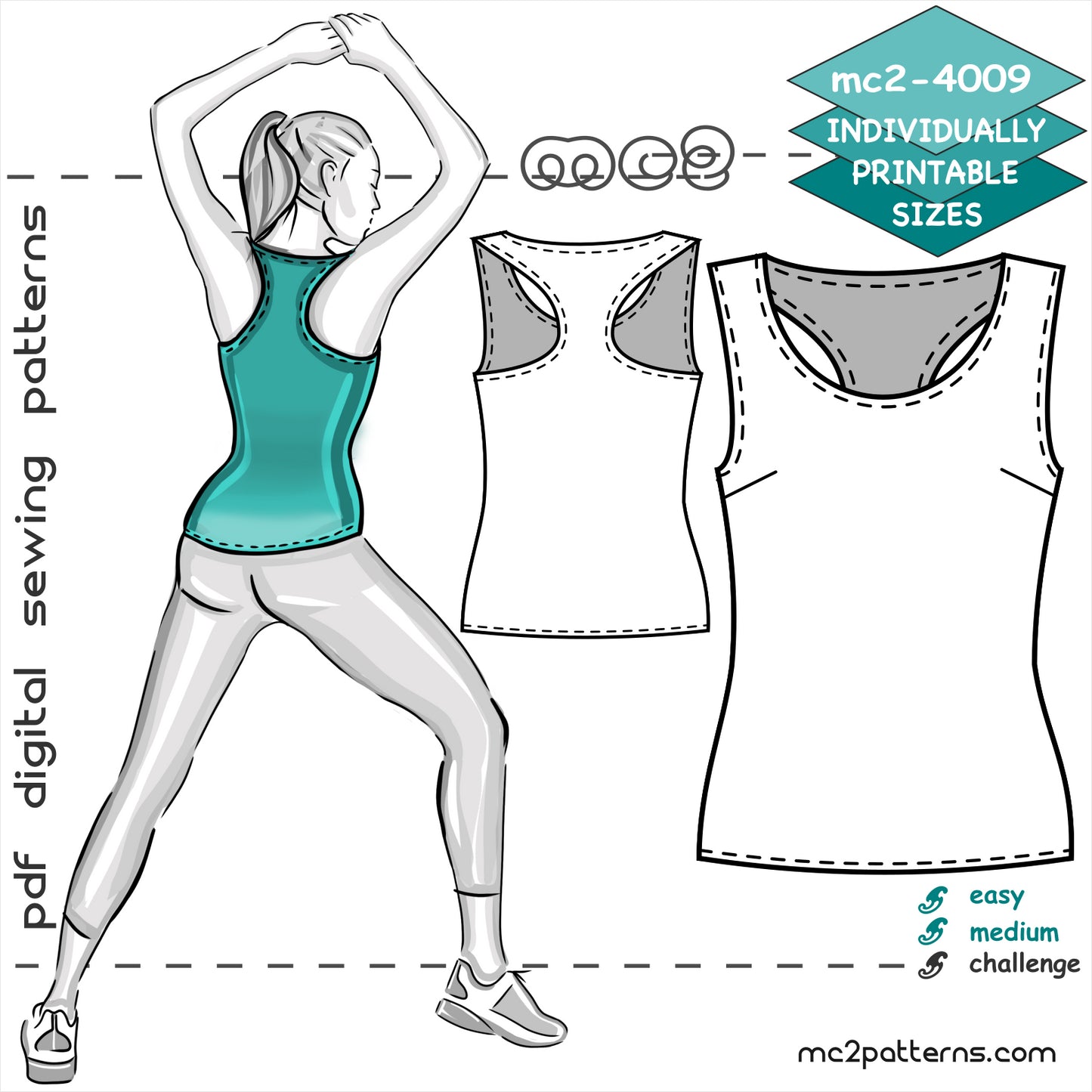 Easy-to-Make Jersey Racer-back Tank Top
