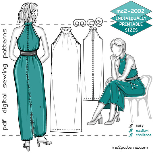 Loose-Fit Open-Shoulder Maxi Dress