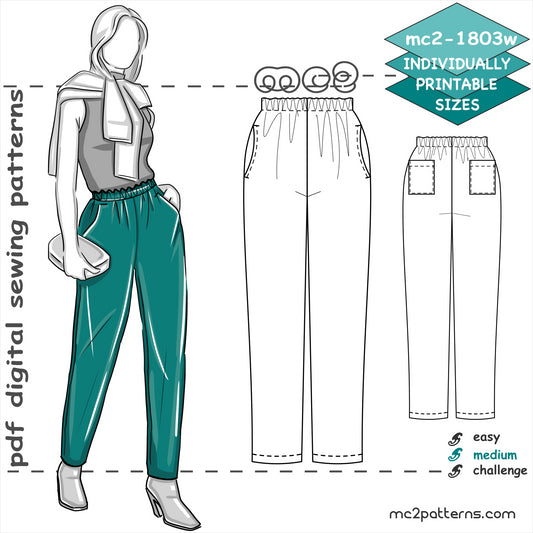 Pull-on Pants/ Scrubs with Four Pockets for women