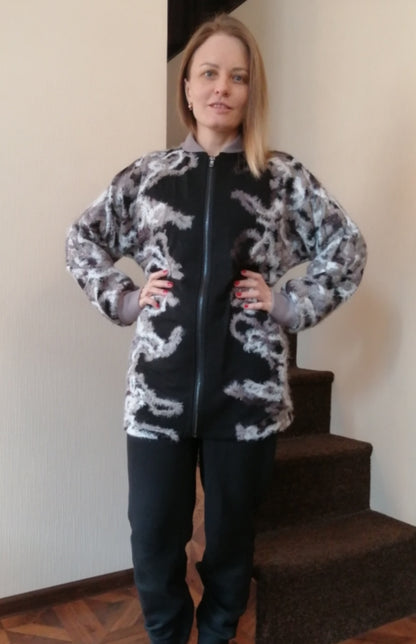 Bomber-style Coat with Lining