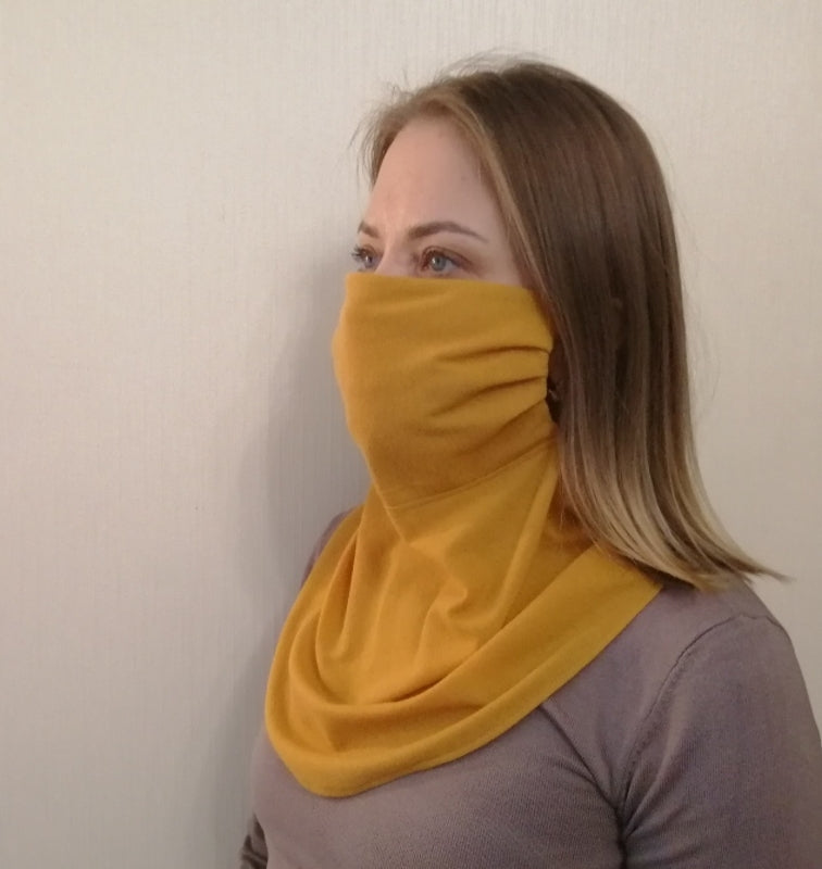 Face-Covering Scarf with Filter Pocket