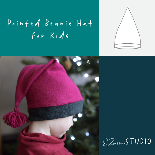 for Kids: Easy Pointed Beanie Hat Xmas