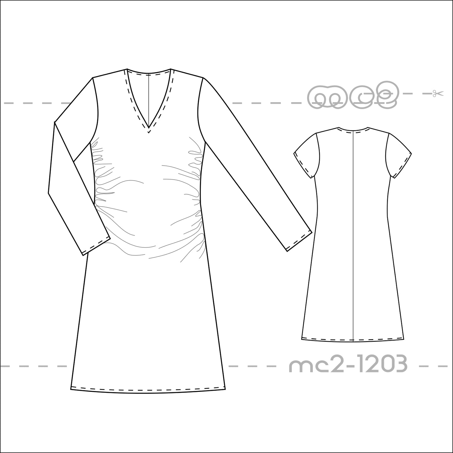 Maternity Draped-Front A-Line Dress