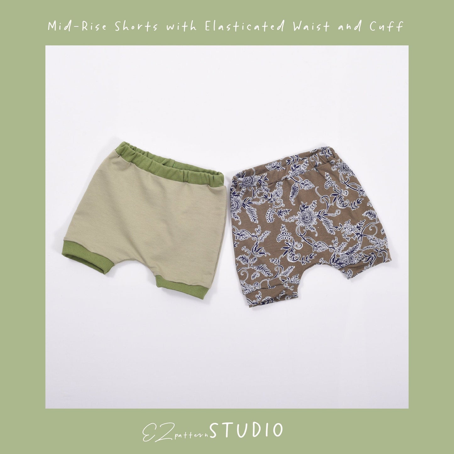 for Kids: Shorts with Elasticated Waist and Cuffs