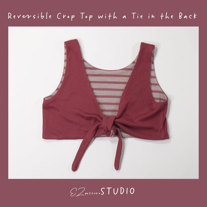 for Kids: Reversible Crop Top with a Tie in the Back