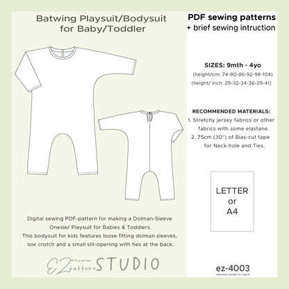 for Toddlers: Batwing Playsuit/Bodysuit