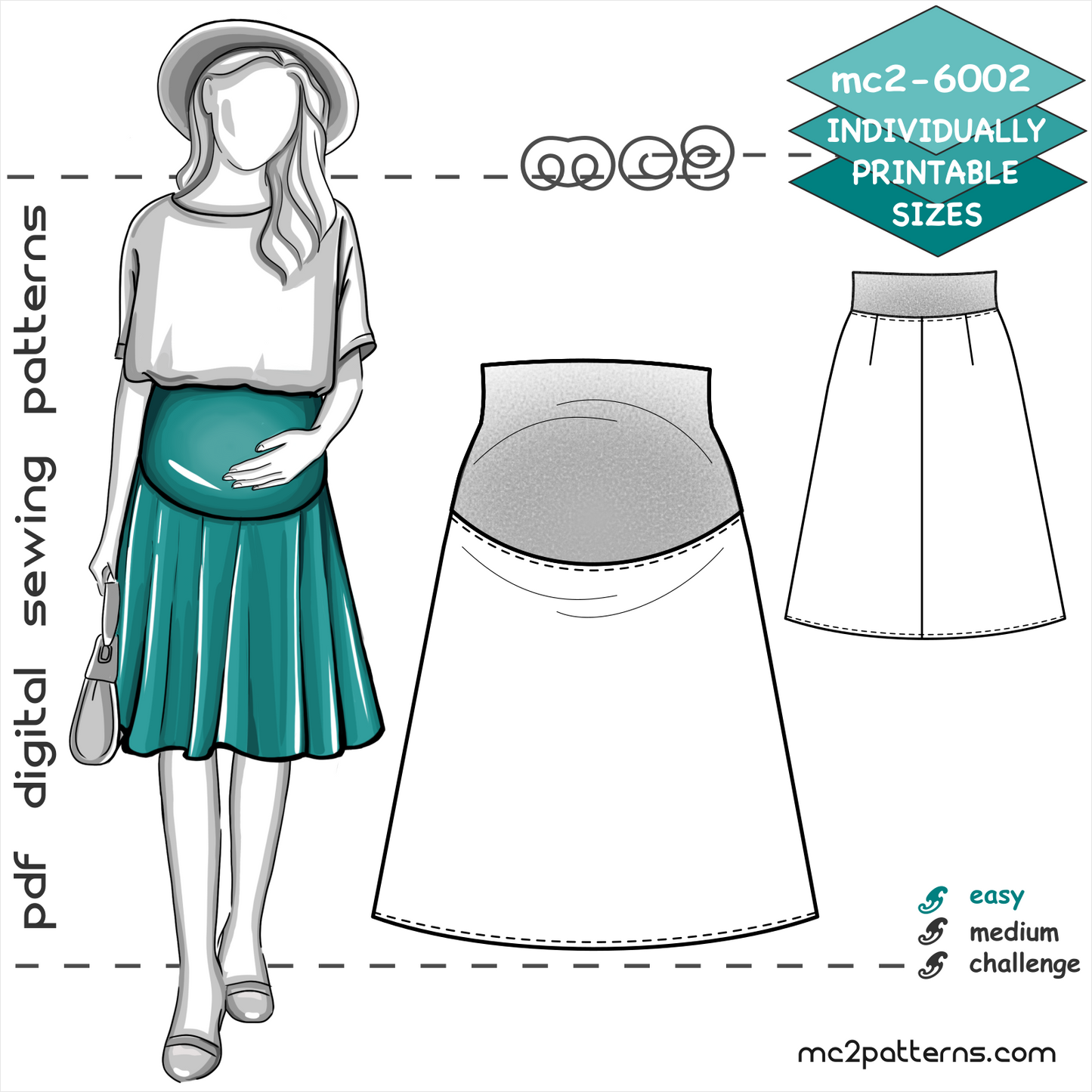 Maternity A-Line Skirt